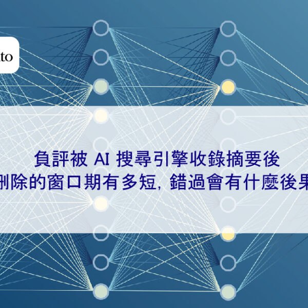 負評被 AI 搜尋引擎收錄摘要後,刪除的窗口期有多短,錯過會有什麼後果
