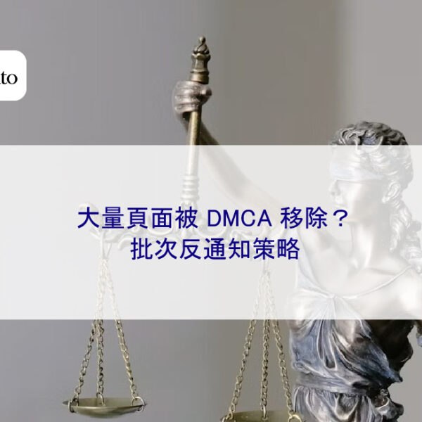大量頁面被 DMCA 移除?批次反通知策略